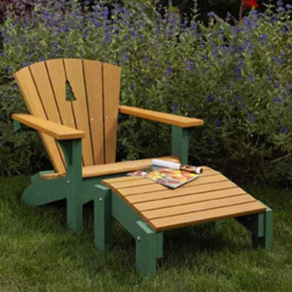 Woodworking Project Paper Plan to Build Adirondack Chair & Footstool