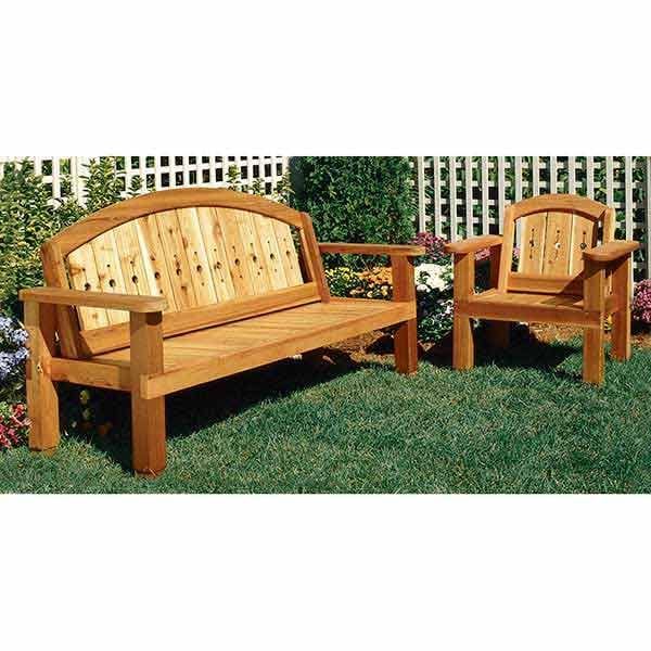 Woodworking Project Paper Plan to Build Arched Bench and Chair