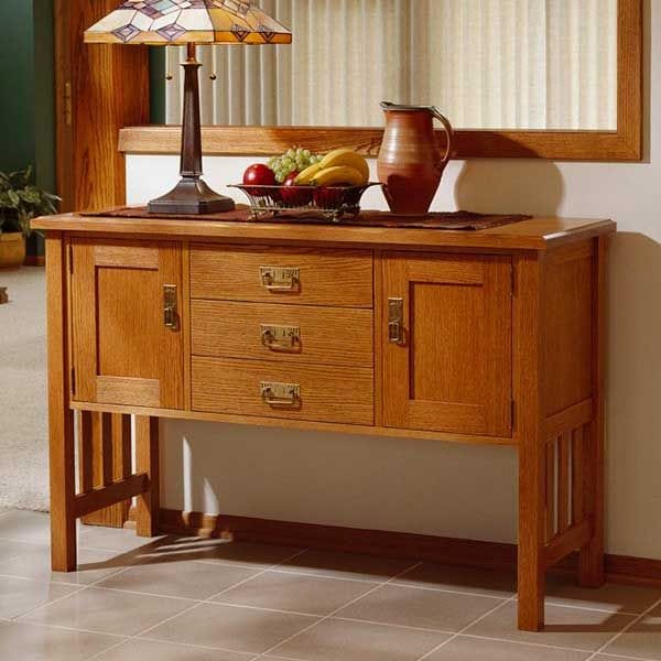 Woodworking Project Paper Plan to Build Arts and Crafts Buffet