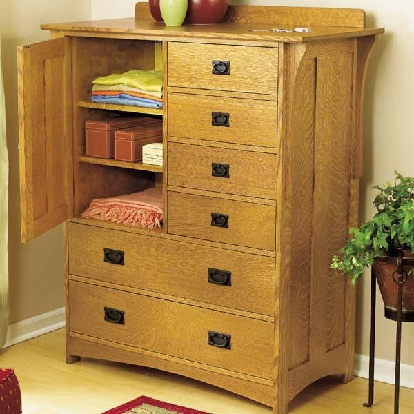 Woodworking Project Paper Plan to Build Arts and Crafts Dresser