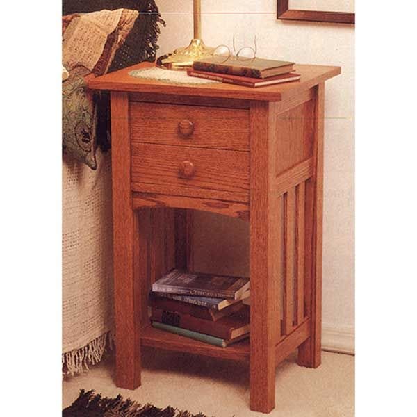 Woodworking Project Paper Plan to Build Arts and Crafts End Table/Nightstand