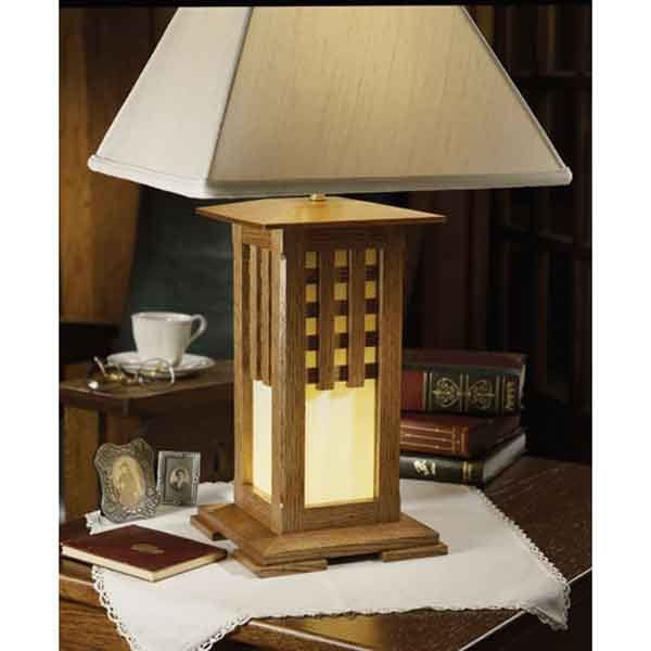 Woodworking Project Paper Plan to Build Arts and Crafts Lamp