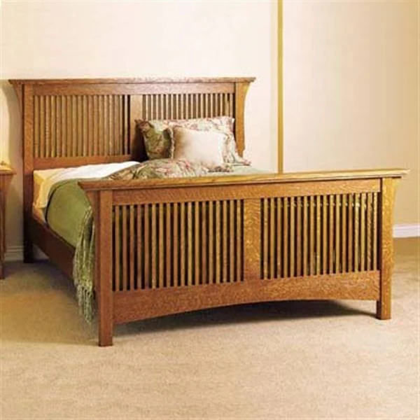 Woodworking Project Paper Plan to Build Arts & Crafts Bed