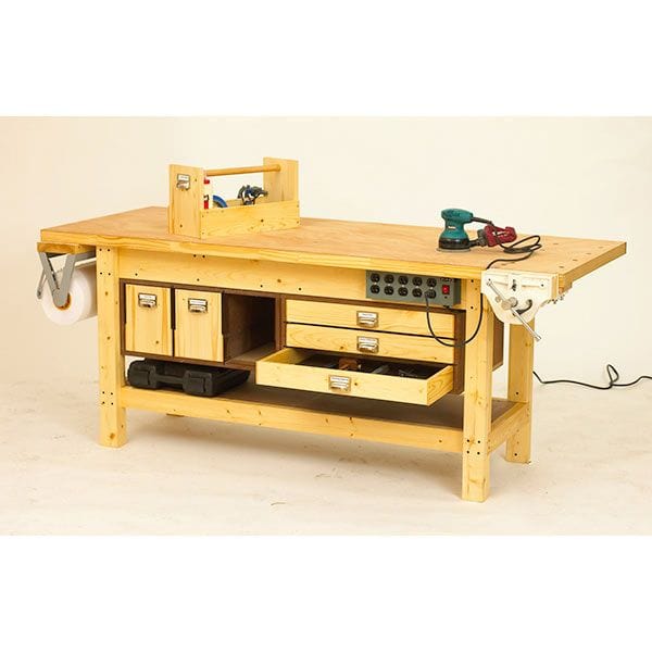 Woodworking Project Paper Plan to Build Basic Workbench and 6 Ways to Beef It Up