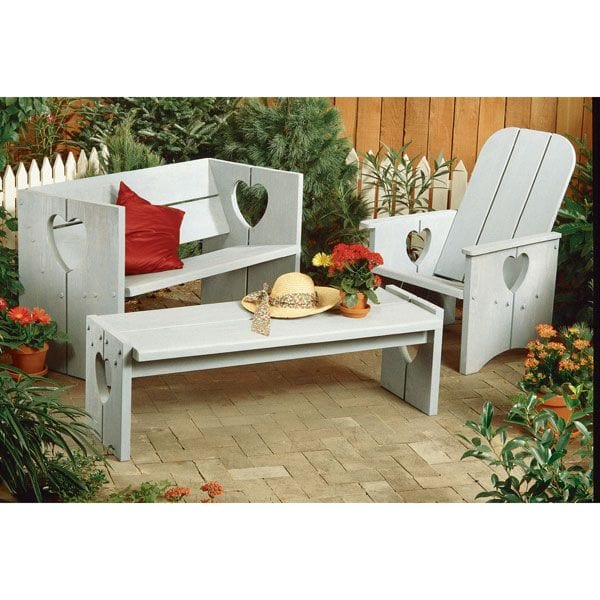 Woodworking Project Paper Plan to Build Bench, Chair, and Table
