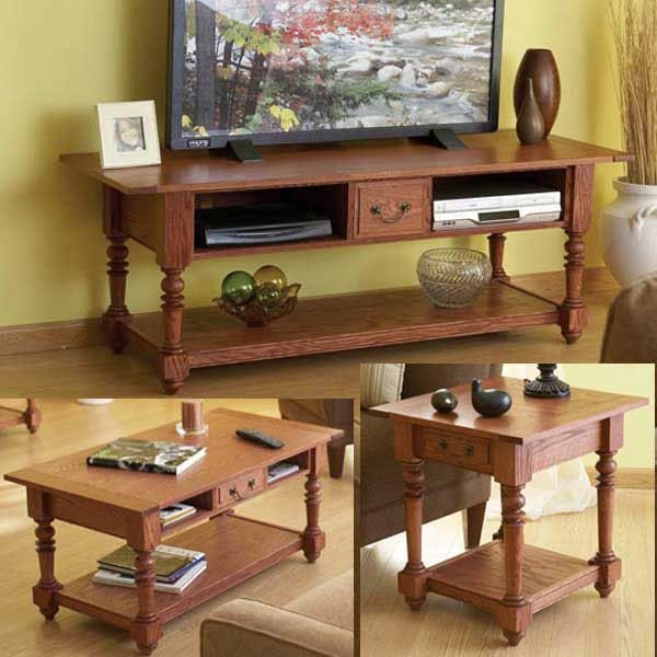 Woodworking Project Paper Plan to Build Big Screen TV Trio