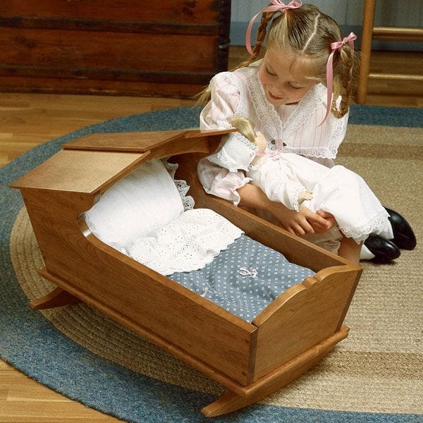 Woodworking Project Paper Plan to Build Cherry Doll's Cradle