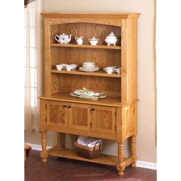 Woodworking Project Paper Plan to Build Classic Country Oak Hutch