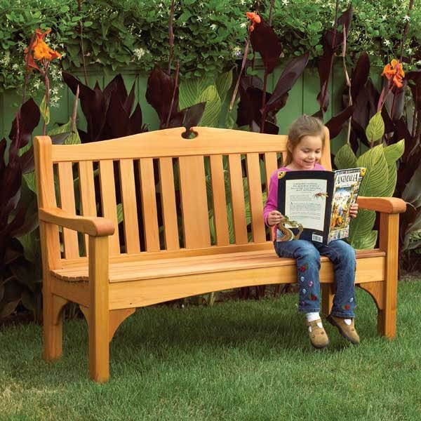 Woodworking Project Paper Plan to Build Comfy Classic Garden Bench