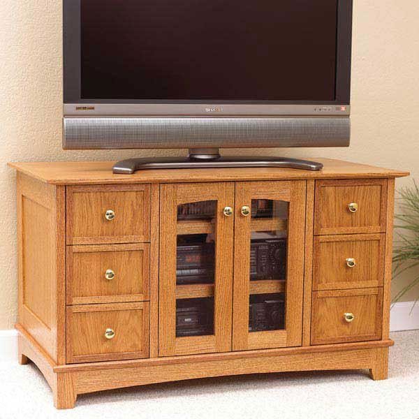 Woodworking Project Paper Plan to Build Compact Entertainment Center