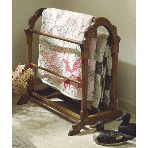 Woodworking Project Paper Plan to Build Country Classic Quilt Rack (Large Format)