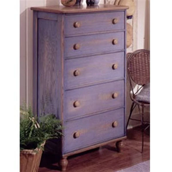 Woodworking Project Paper Plan to Build Country-Fresh 5-Drawer Dresser