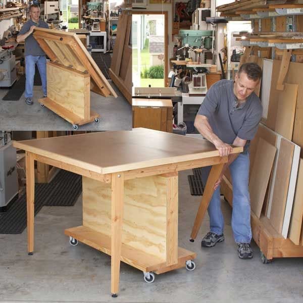 Woodworking Project Paper Plan to Build Fold-Flat 3-in-1 Workbench
