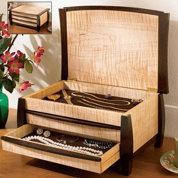 Woodworking Project Paper Plan to Build Gem of a Jewelry Box