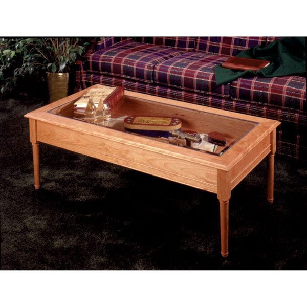 Woodworking Project Paper Plan to Build Glass-Topped Coffee Table