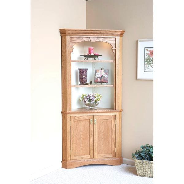 Woodworking Project Paper Plan to Build Heirloom Corner Cabinet