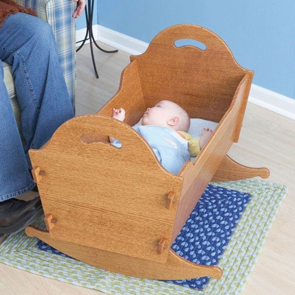 Woodworking Project Paper Plan to Build Heirloom Cradle with Storage Box