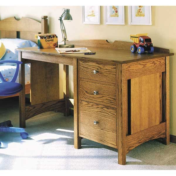 Woodworking Project Paper Plan to Build Kid's Oak Desk