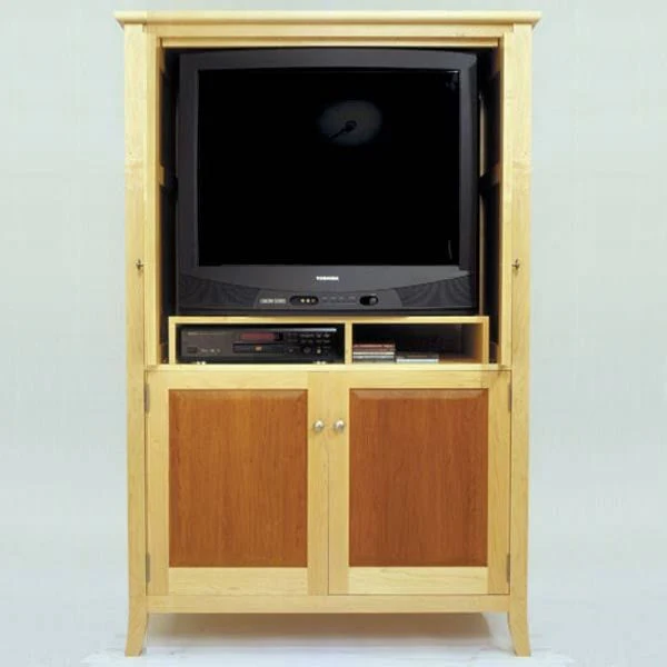 Woodworking Project Paper Plan to Build Maple & Cherry Armoir/Entertainment Center