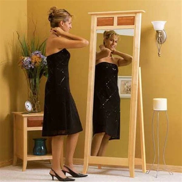 Woodworking Project Paper Plan to Build Maple & Cherry Cheval Mirror