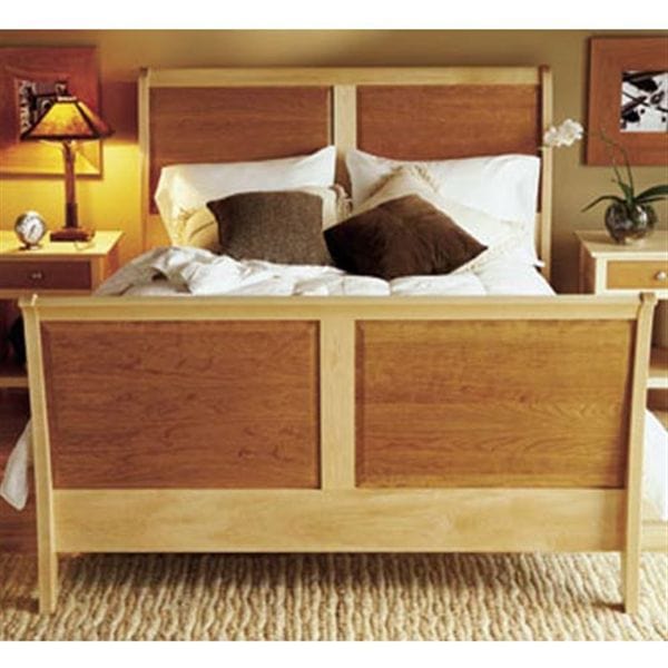 Woodworking Project Paper Plan to Build Maple & Cherry Sleigh Bed