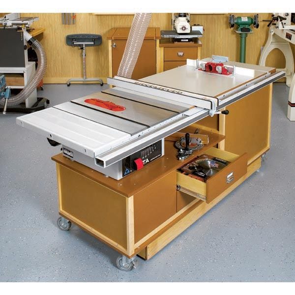 Woodworking Project Paper Plan to Build Mobile Sawing & Routing Center