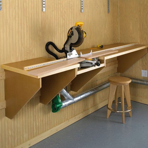 Woodworking Project Paper Plan to Build On-the-Mark Mitersaw Station