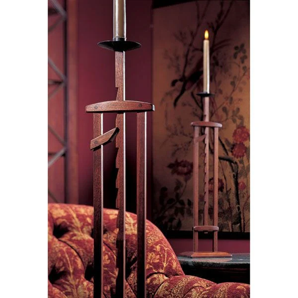 Woodworking Project Paper Plan to Build Ratcheting Candlestand