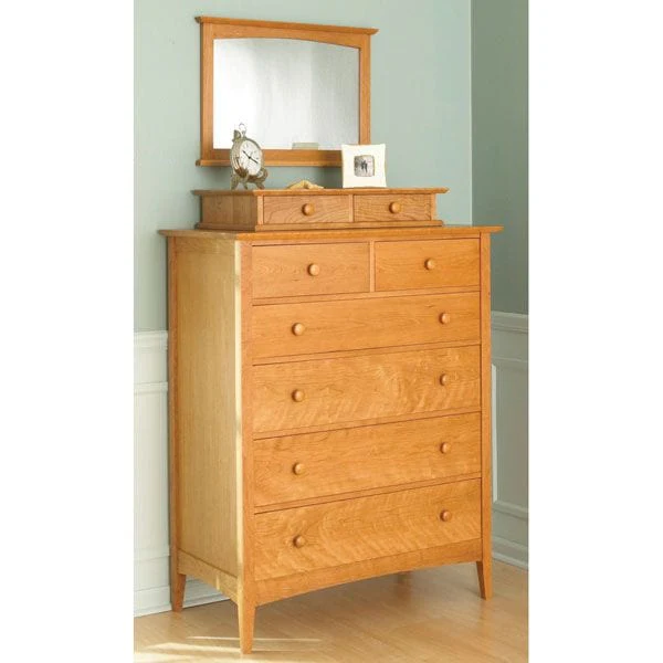 Woodworking Project Paper Plan to Build Shaker-style Dresser with Valet and Mirror