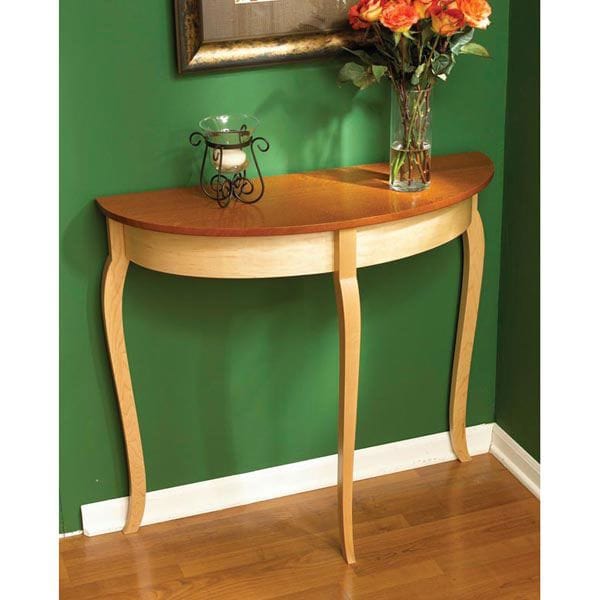Woodworking Project Paper Plan to Build Simply Graceful Bow Front Table