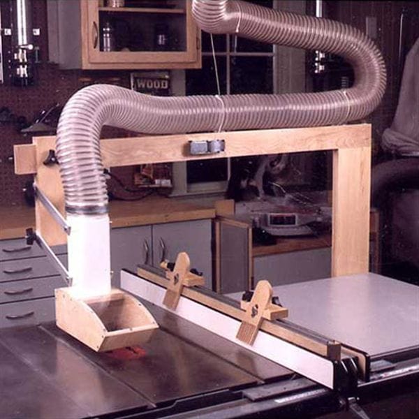 Woodworking Project Paper Plan to Build Tablesaw Dust Collector and Hold Downs