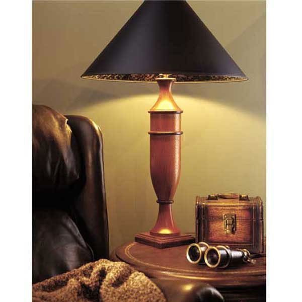 Woodworking Project Paper Plan to Build Turned Table Lamp
