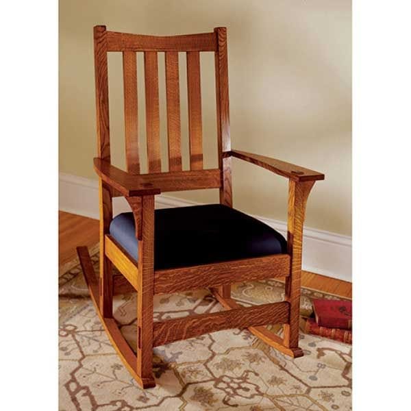 Woodworking Project Paper Plan to Build Two-In-One Arts and Crafts Chair/Rocker