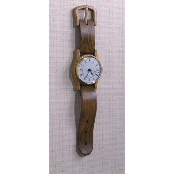 Woodworking Project Paper Plan to Build Wall-hung Wristwatch