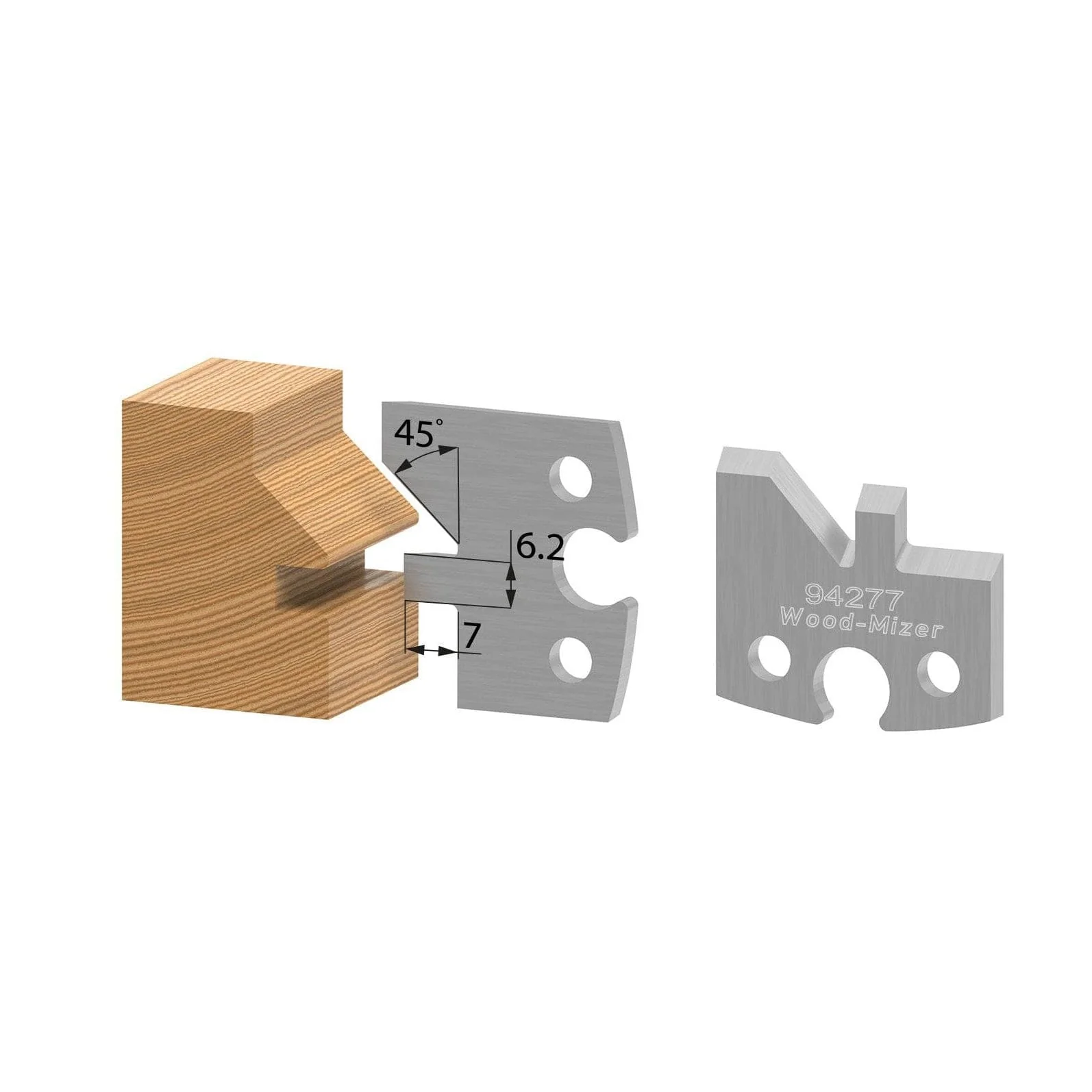 V-Joint Groove Profile Knife - Set of 2