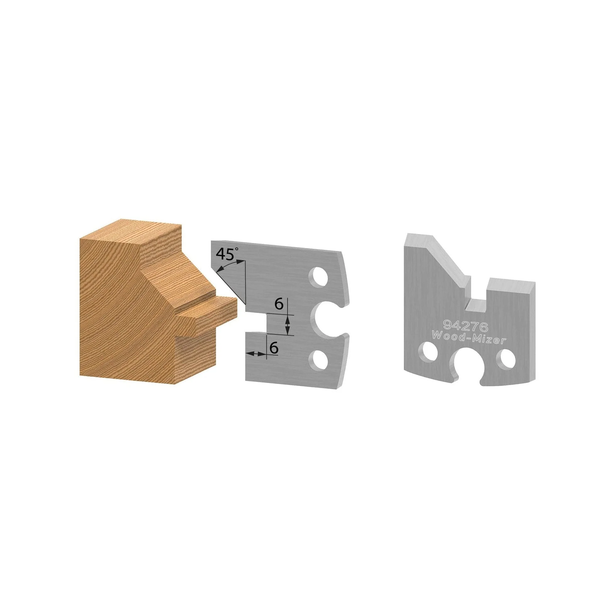 V - Joint Tongue Profile Knife - Set of 2