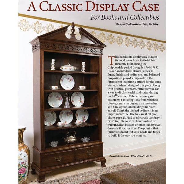Colonial Bookcase - Downloadable Plan