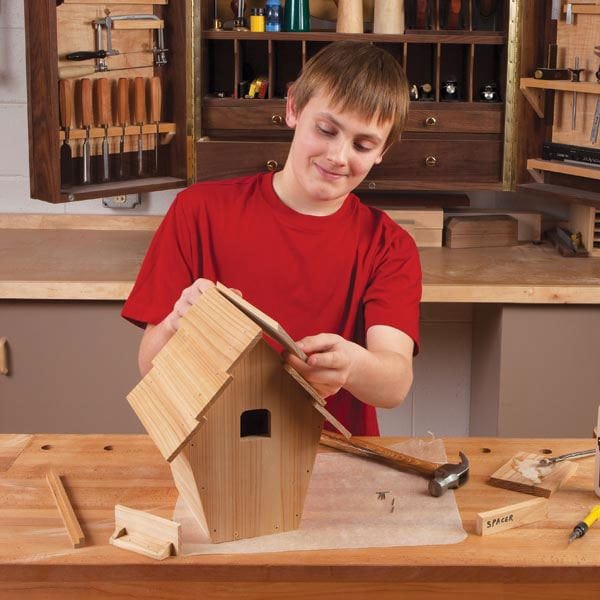Kid-Built Blue Bird House - Downloadable Plan