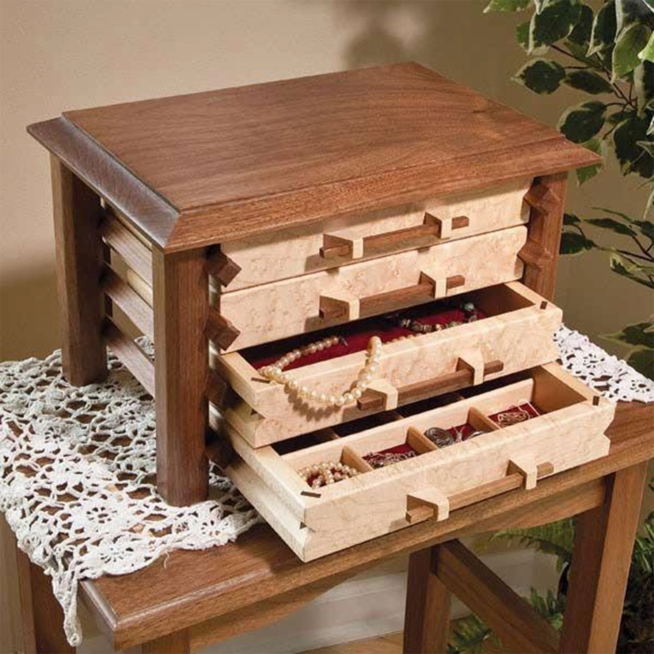 Pagoda-Style Jewelry Box - Paper Plan