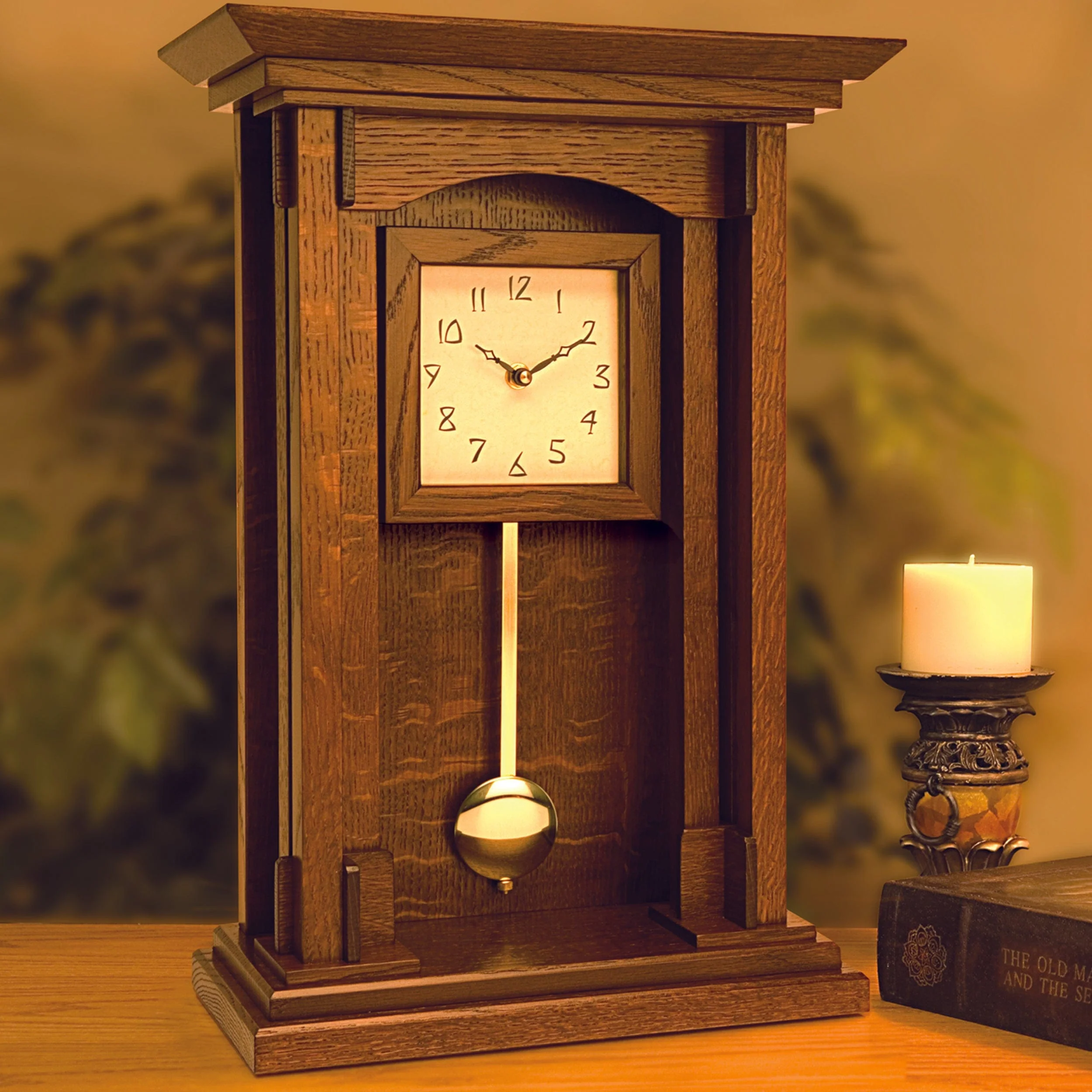 Woodworking Project Paper Plan to Build Arts and Crafts Pendulum Clock