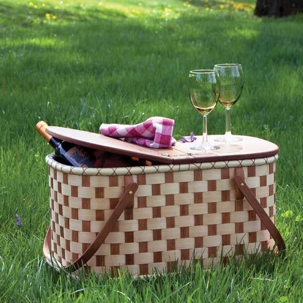 Woven-Wood Picnic Basket - Downloadable Plan
