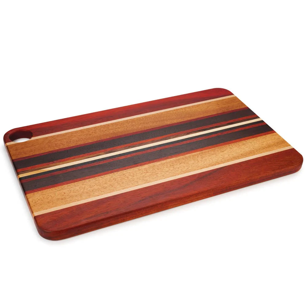 On The Rocks Cutting Board Kit - - 3/4" x 9-3/4" x 16" - African Padauk, African Mahogany, Wenge, Maple - Image 2