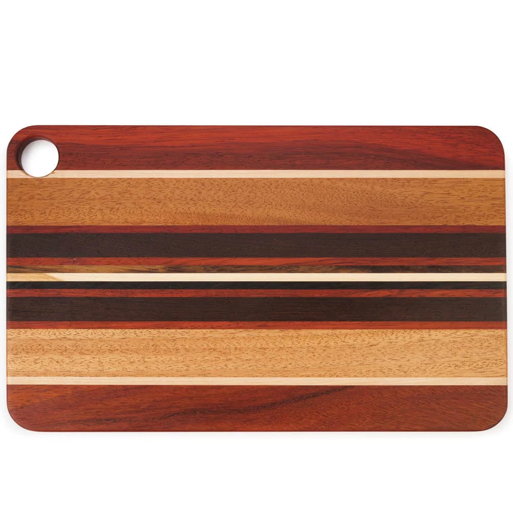 On The Rocks Cutting Board Kit - - 3/4" x 9-3/4" x 16" - African Padauk, African Mahogany, Wenge, Maple - Image 3
