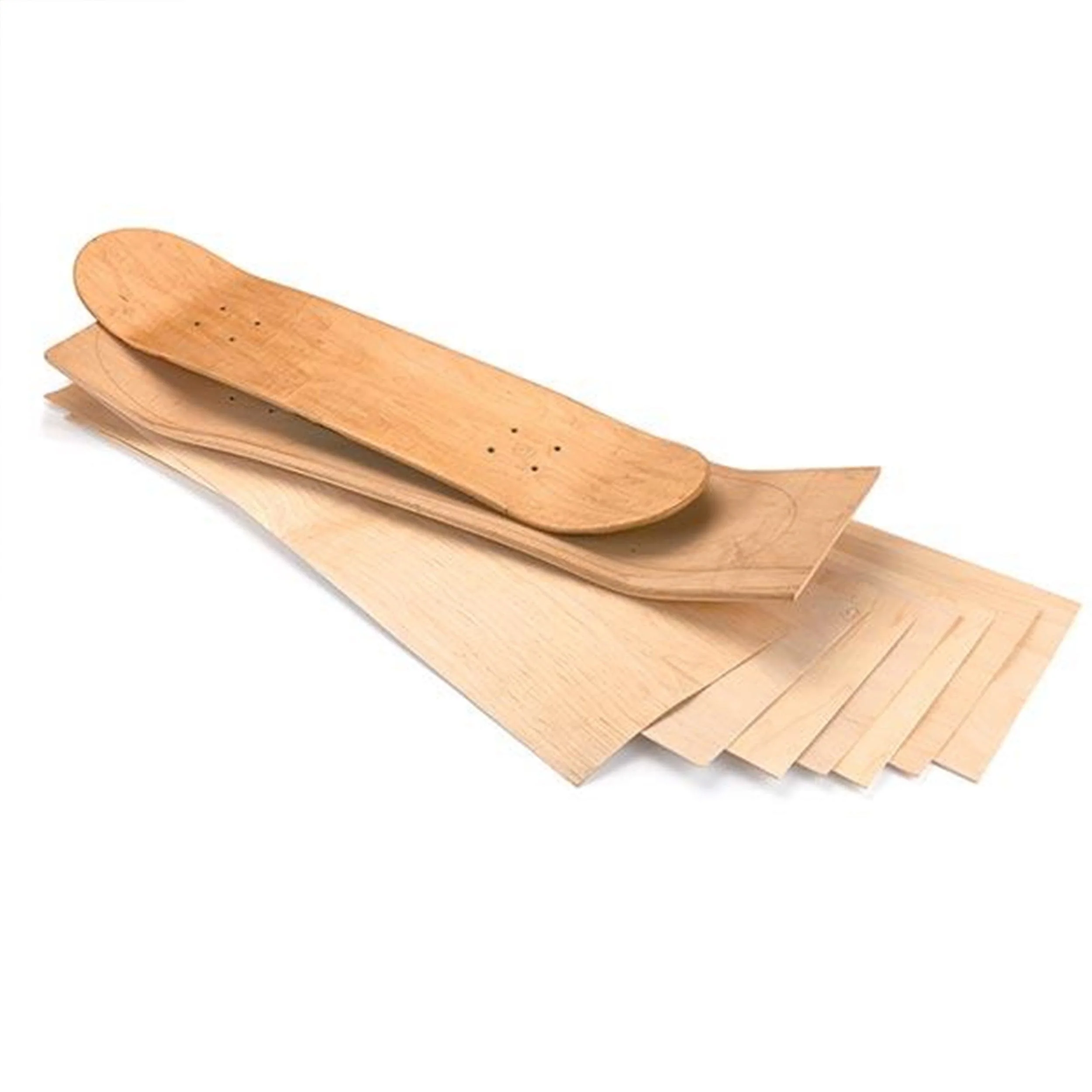 Rock Hard Maple - Skateboard Wood Veneer Pack - 7 Piece - Image 4