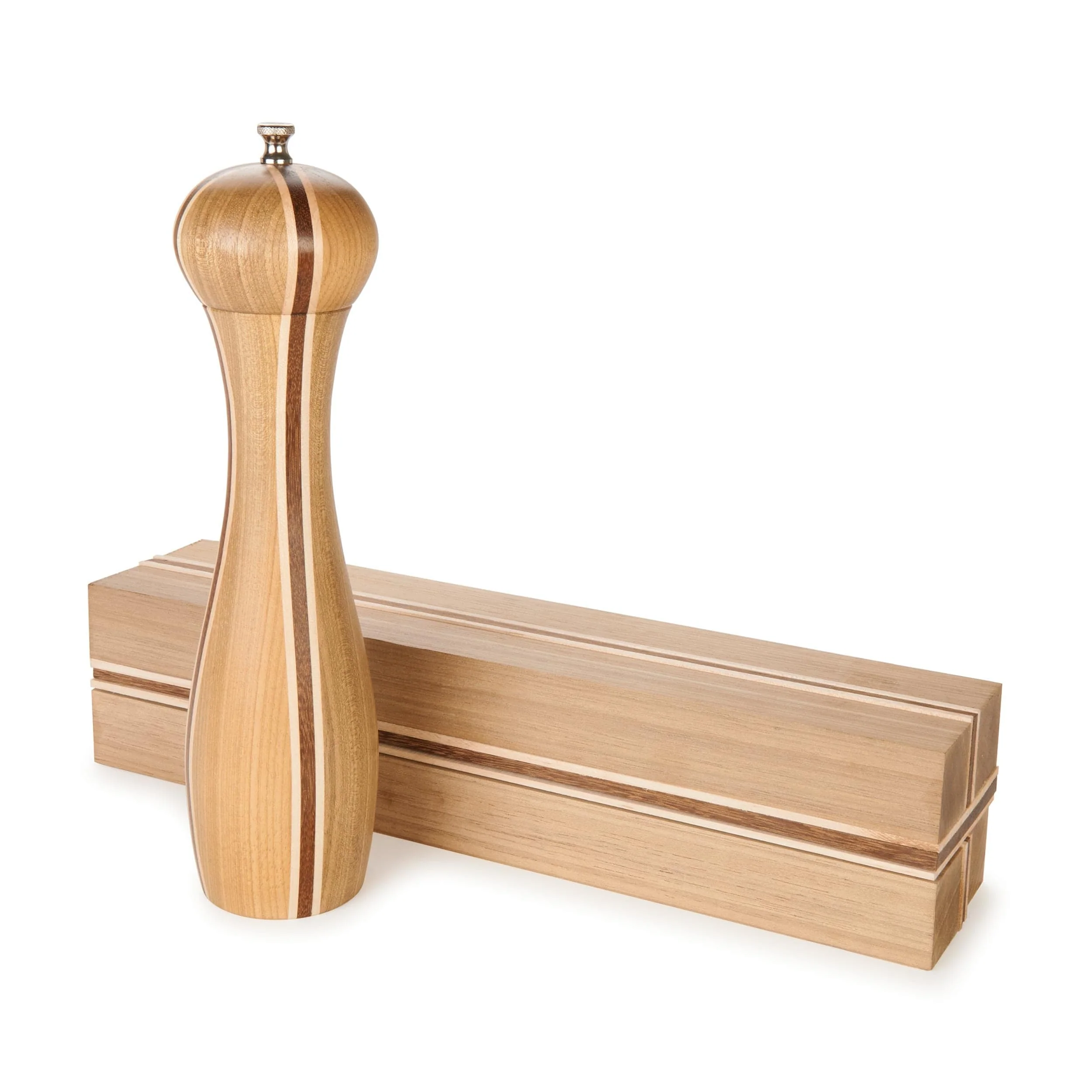 Segmented Salt/Pepper Mill Kit Blank - 3-1/2" x 3-1/2" x 16" - Image 3