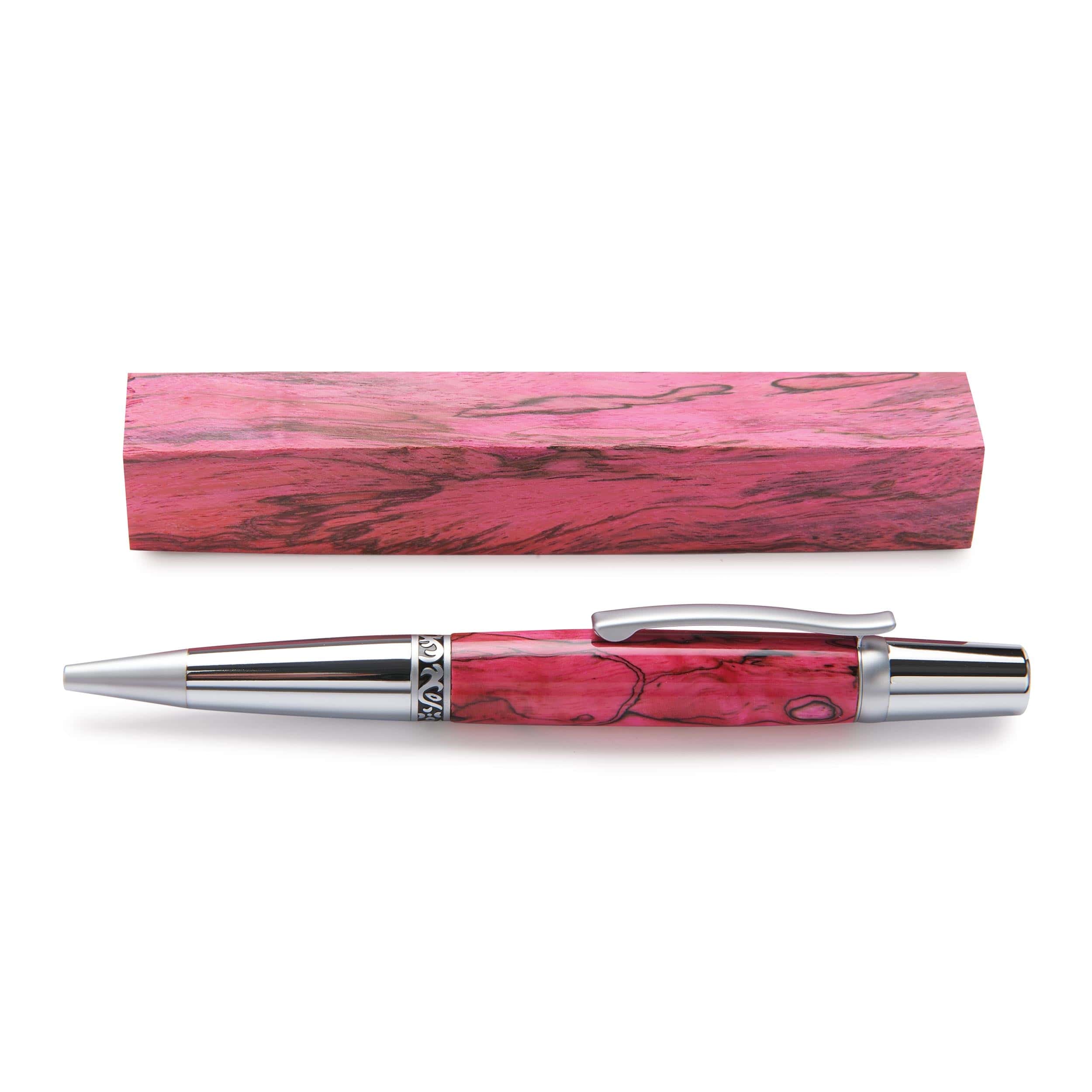 Stabilized & Dyed Spalted Tamarind Pen Blank - 3/4" x 3/4" x 5" - Image 11