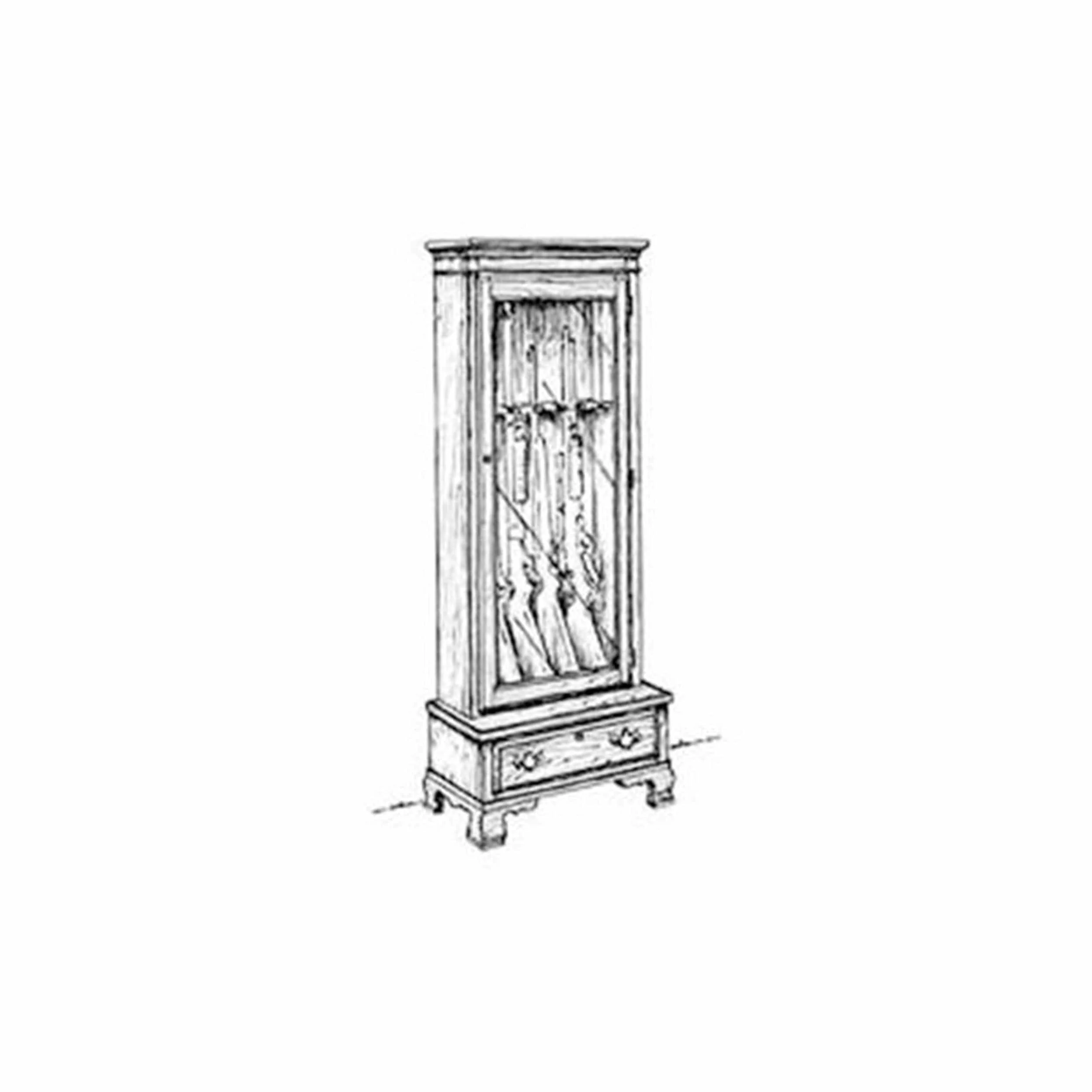 Woodworking Project Paper Plan to Build 5 Barrel Gun Cabinet