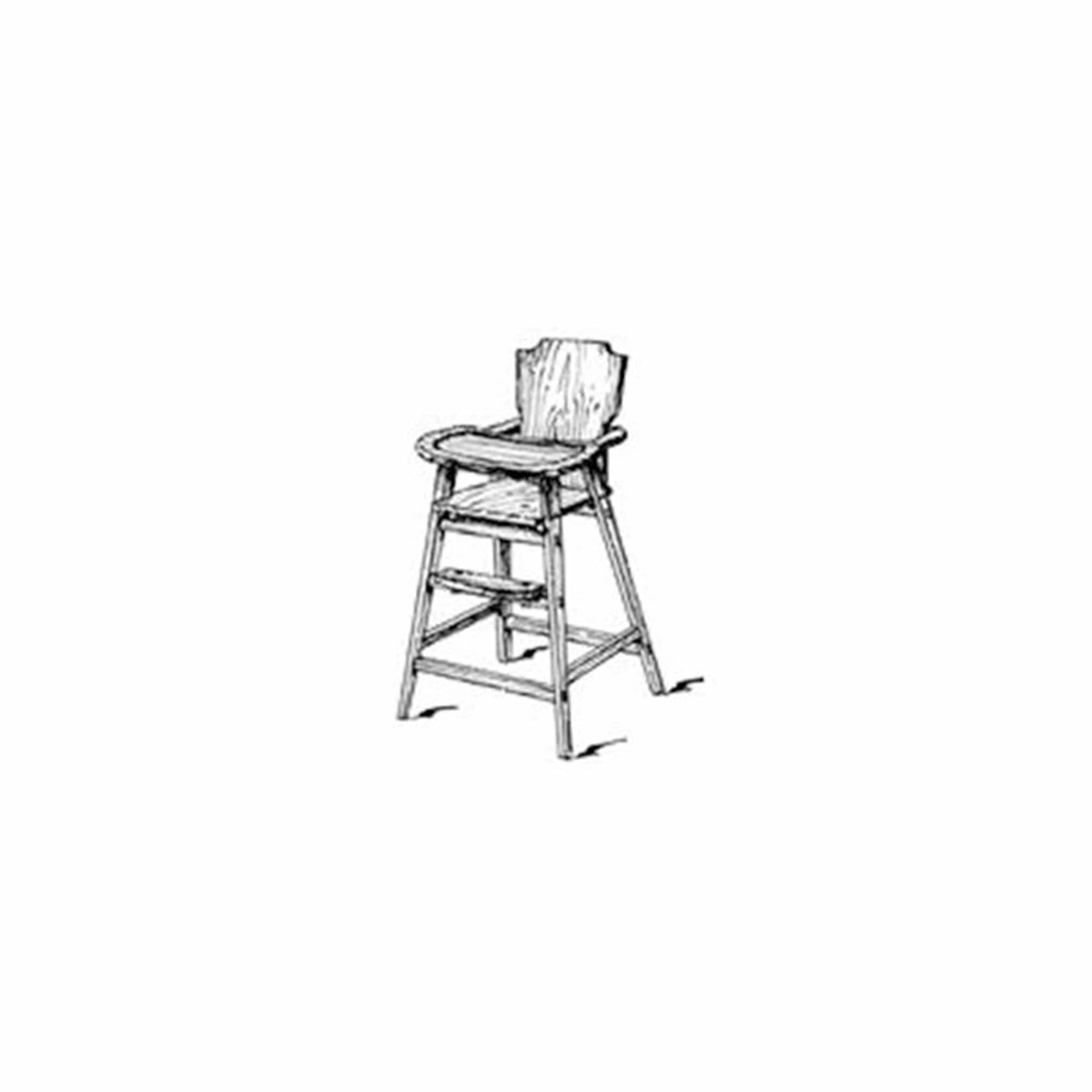 Woodworking Project Paper Plan to Build 60s Era High Chair