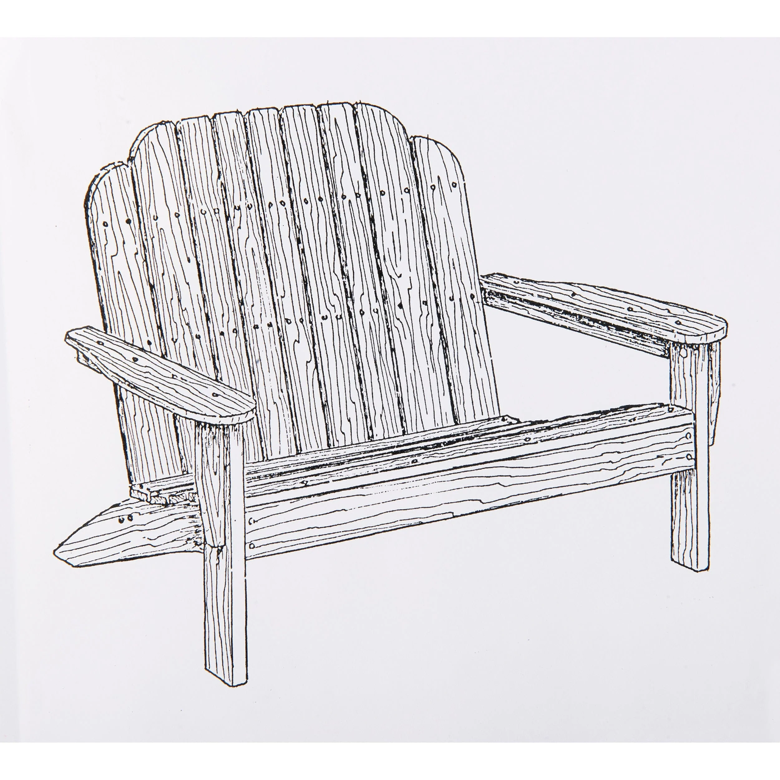 Woodworking Project Paper Plan to Build Adirondack Loveseat
