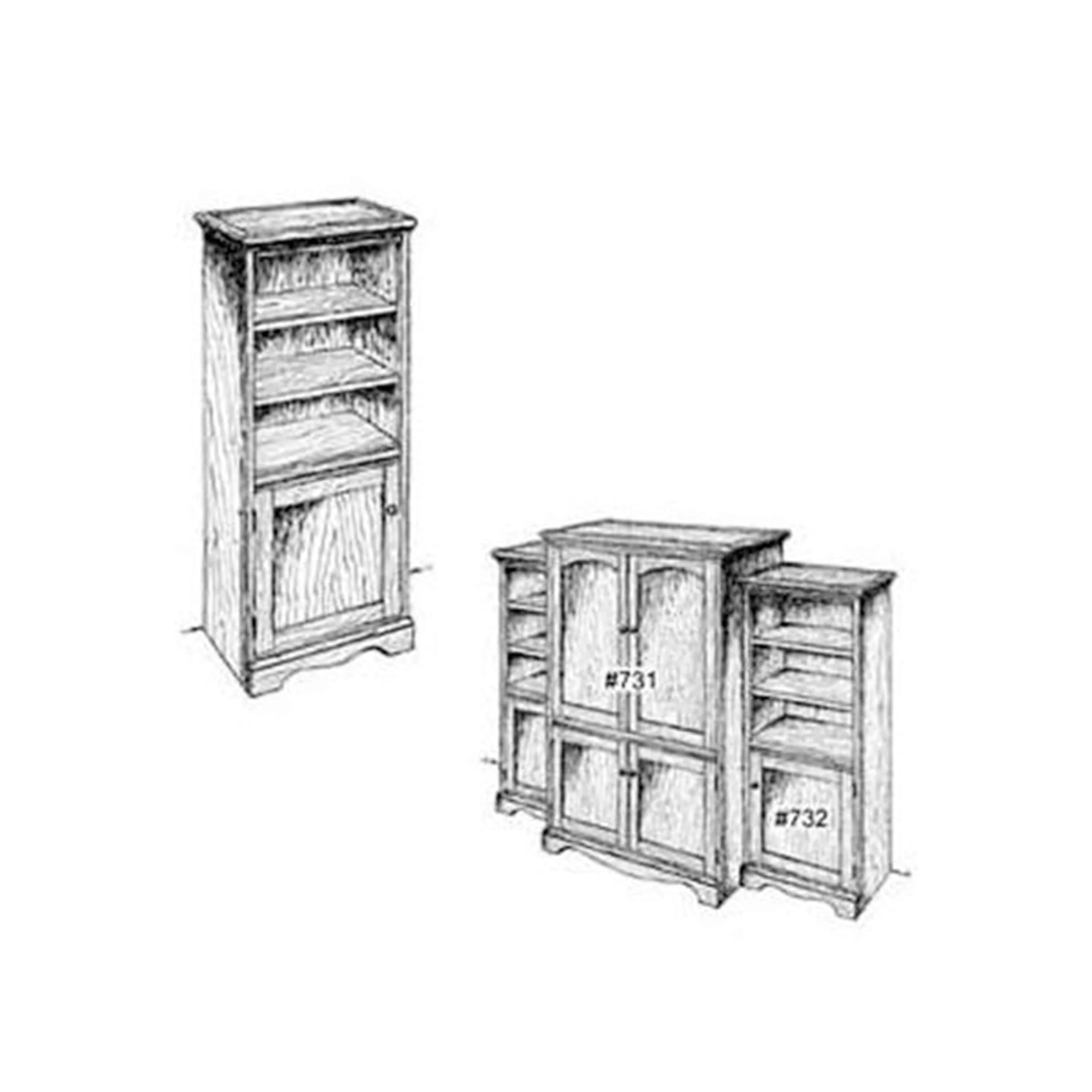 Woodworking Project Paper Plan to Build Audio Side Cabinet